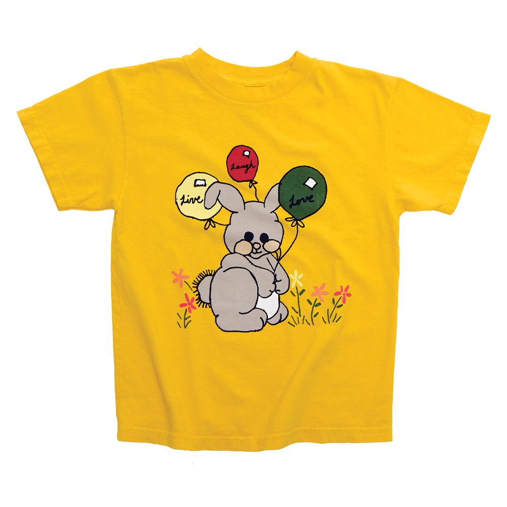 Live Laugh Love Bunny Gold toddler tee