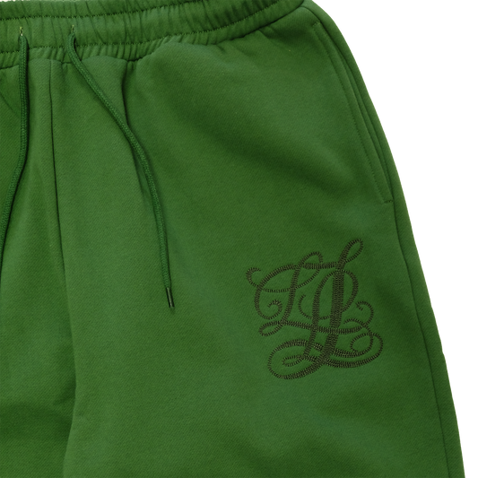 LLL Chainstitch Wide Leg Sweatpants (Elm Green)