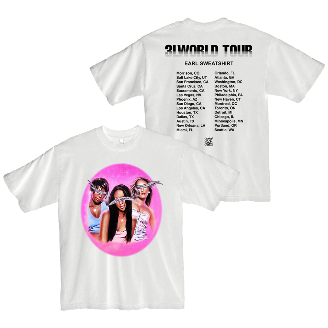 EARL SWEATSHIRT 2025 NA TOUR TEE WHITE