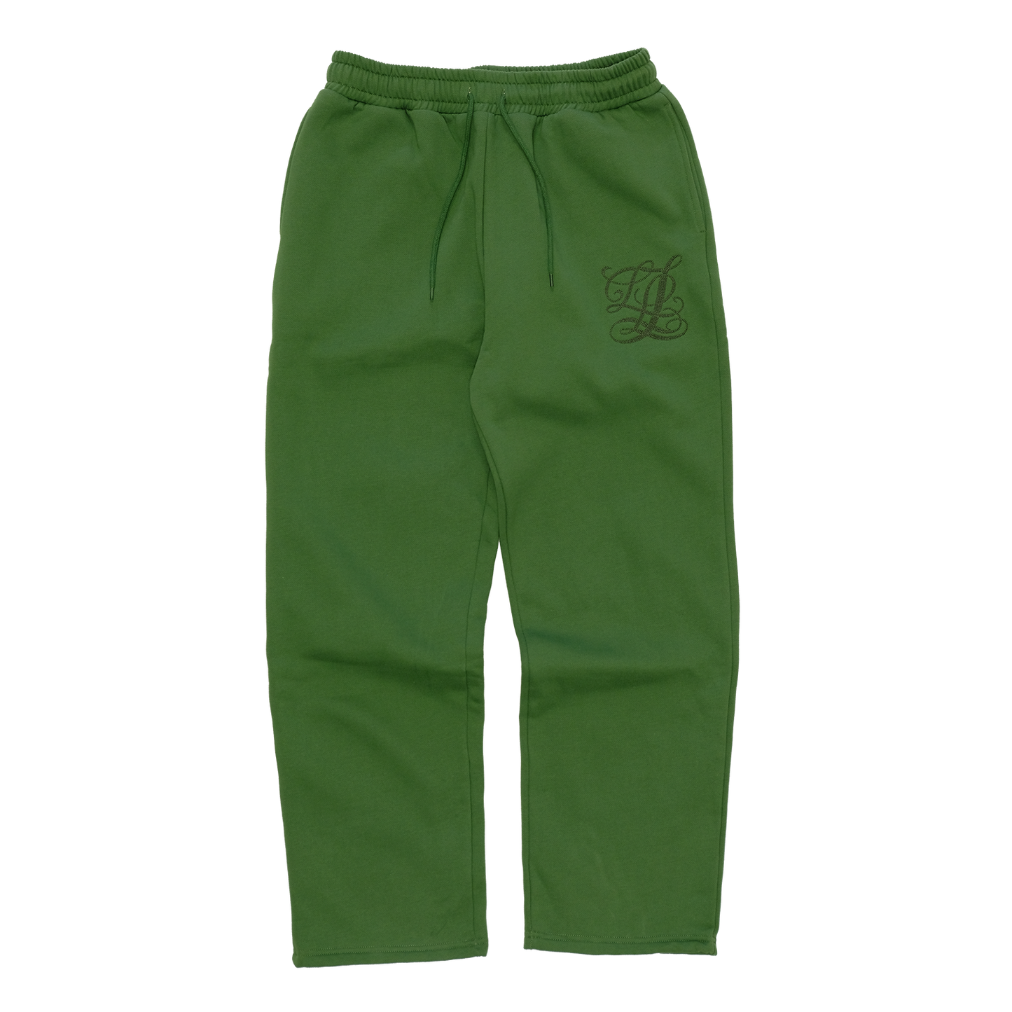 LLL Chainstitch Wide Leg Sweatpants (Elm Green)