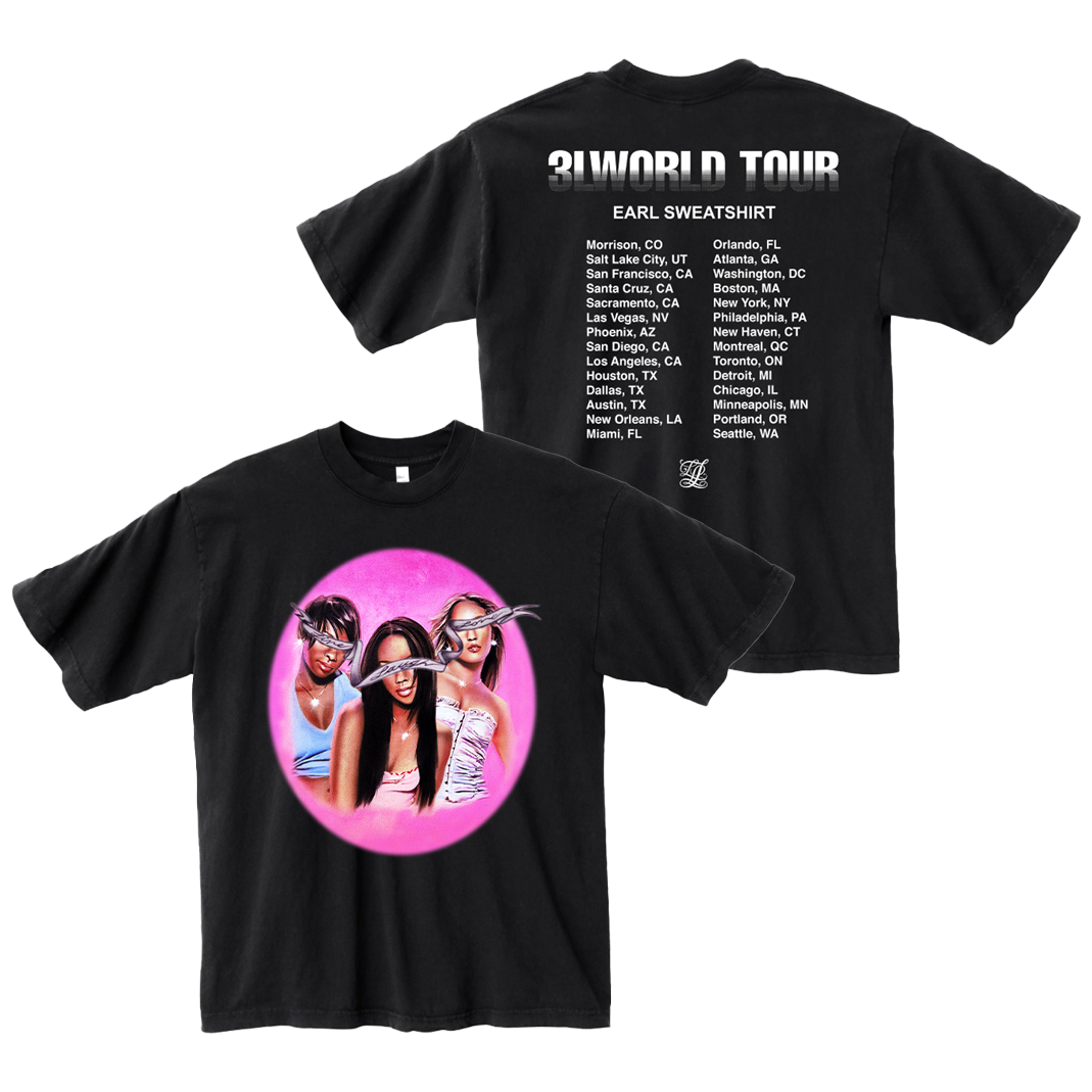 EARL SWEATSHIRT 2025 NA TOUR TEE BLACK
