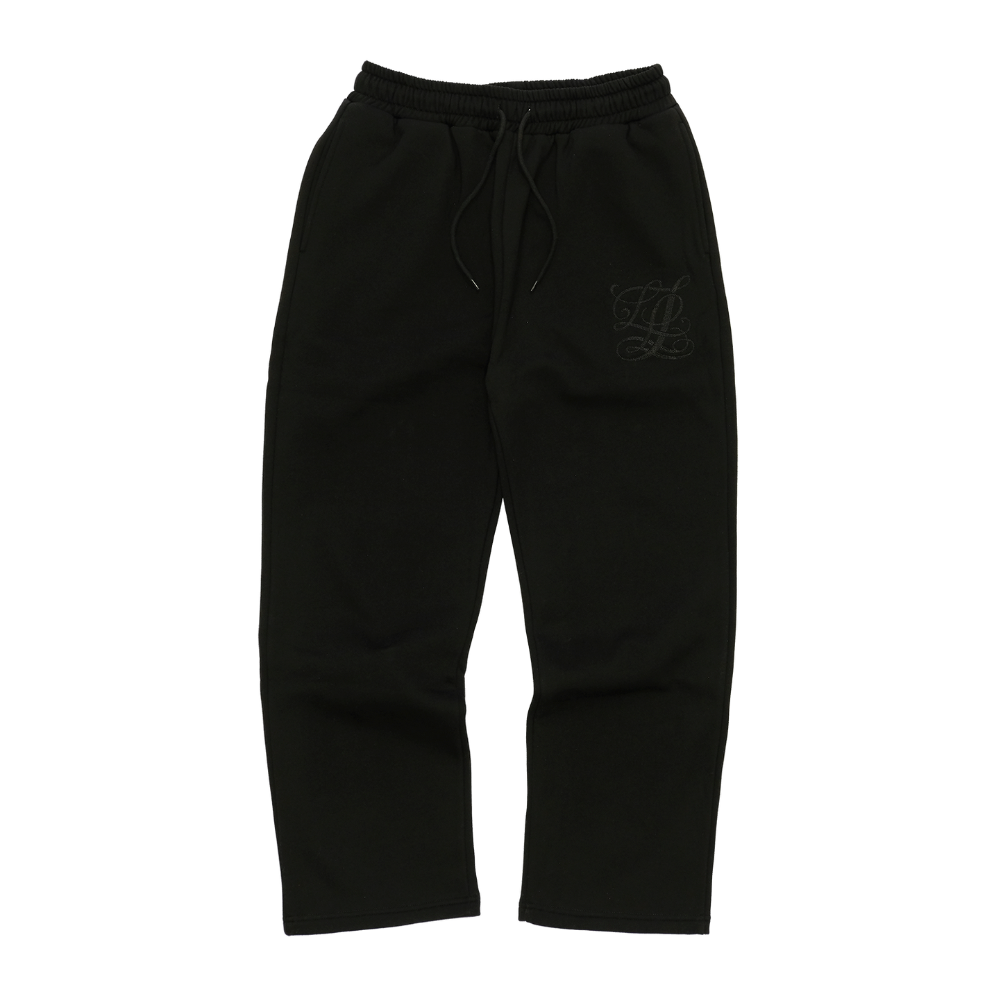 LLL Chainstitch Wide Leg Sweatpants (Black)